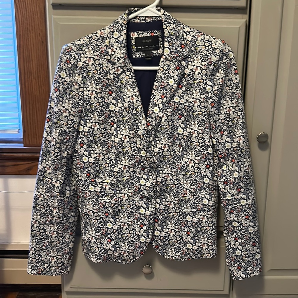 J Crew Liberty Floral Print Schoolboy Blazer